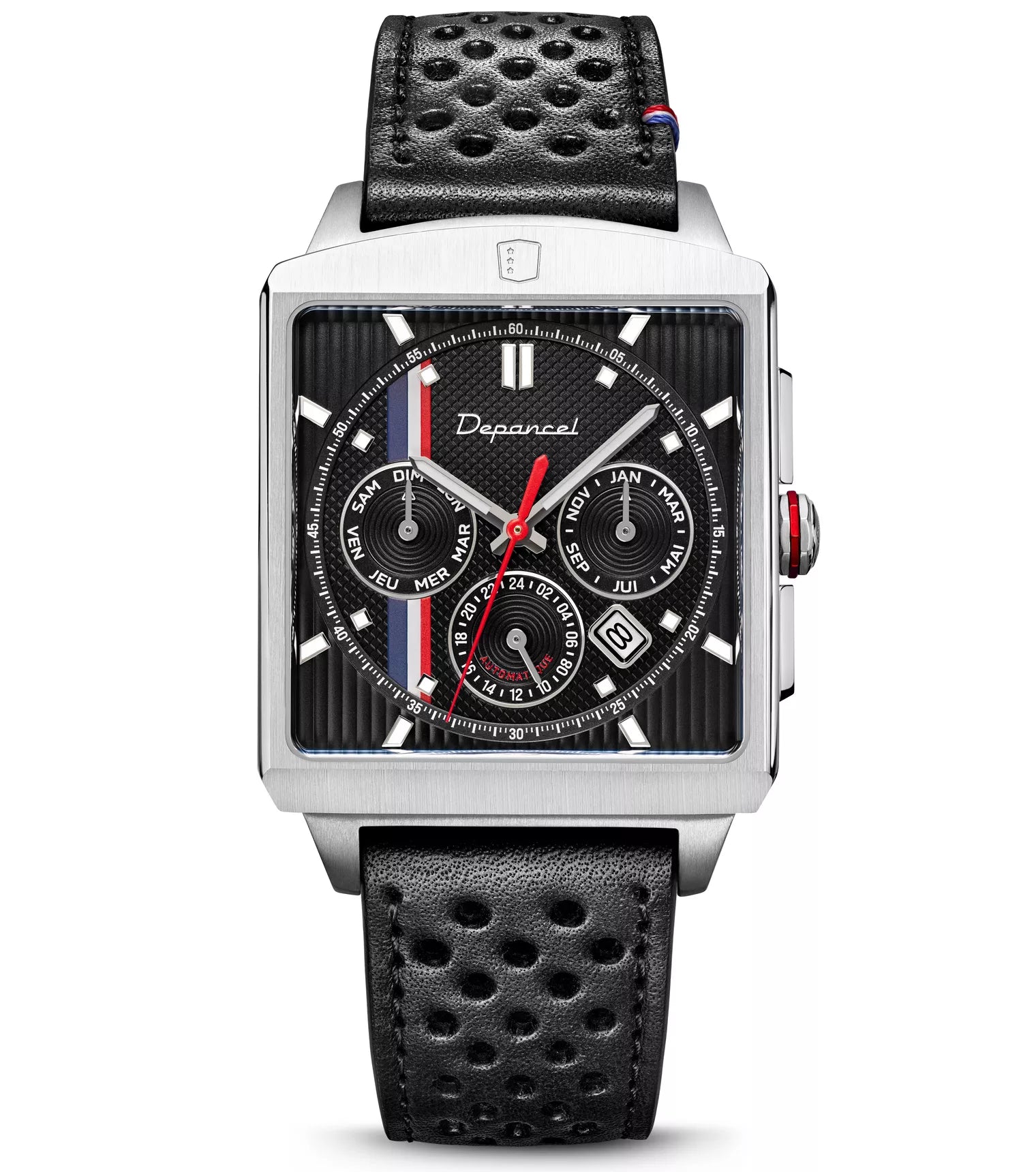 La montre carrée noire de Depancel