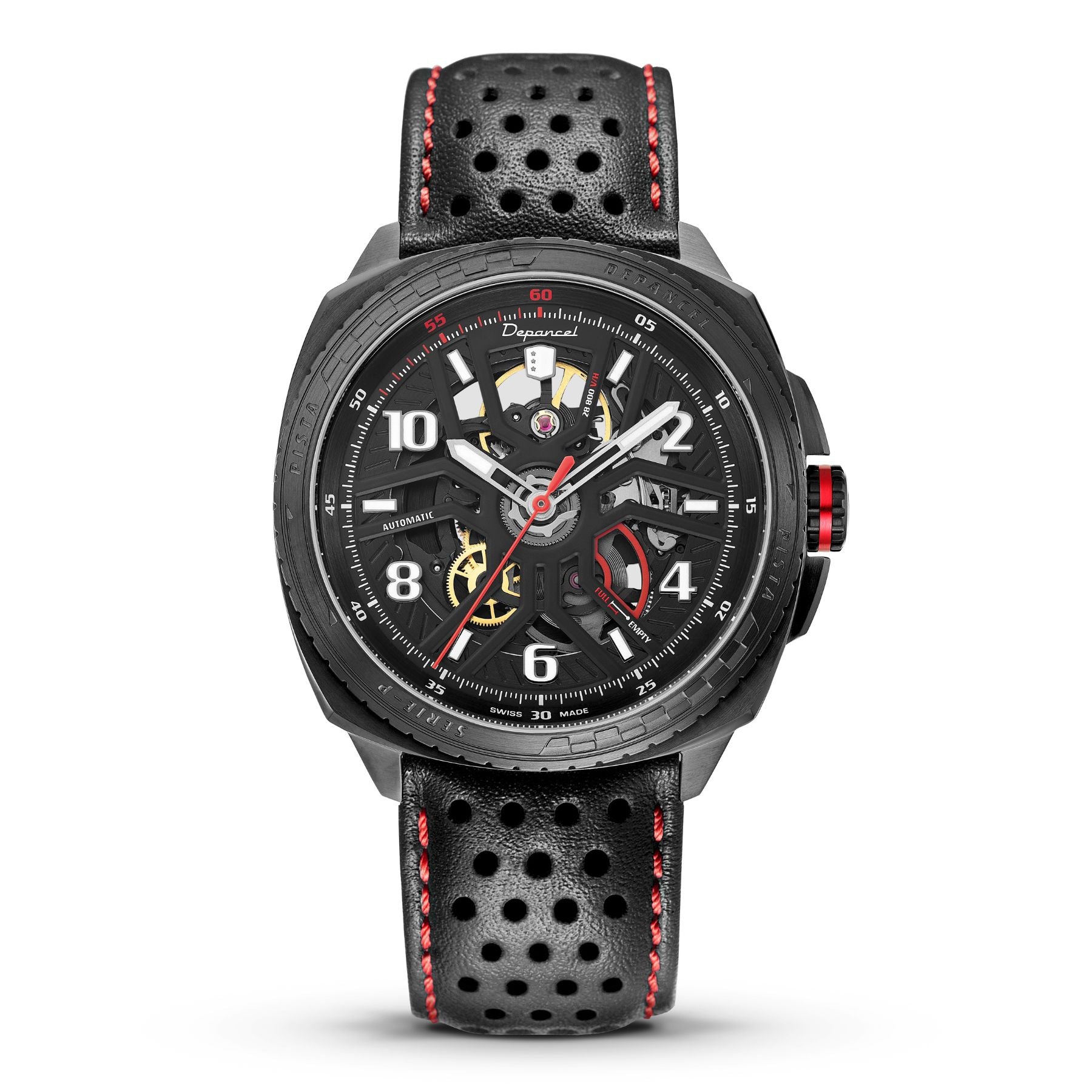 Serie-P - Pista GT - Full Black - montre française homme automatique - Squelette