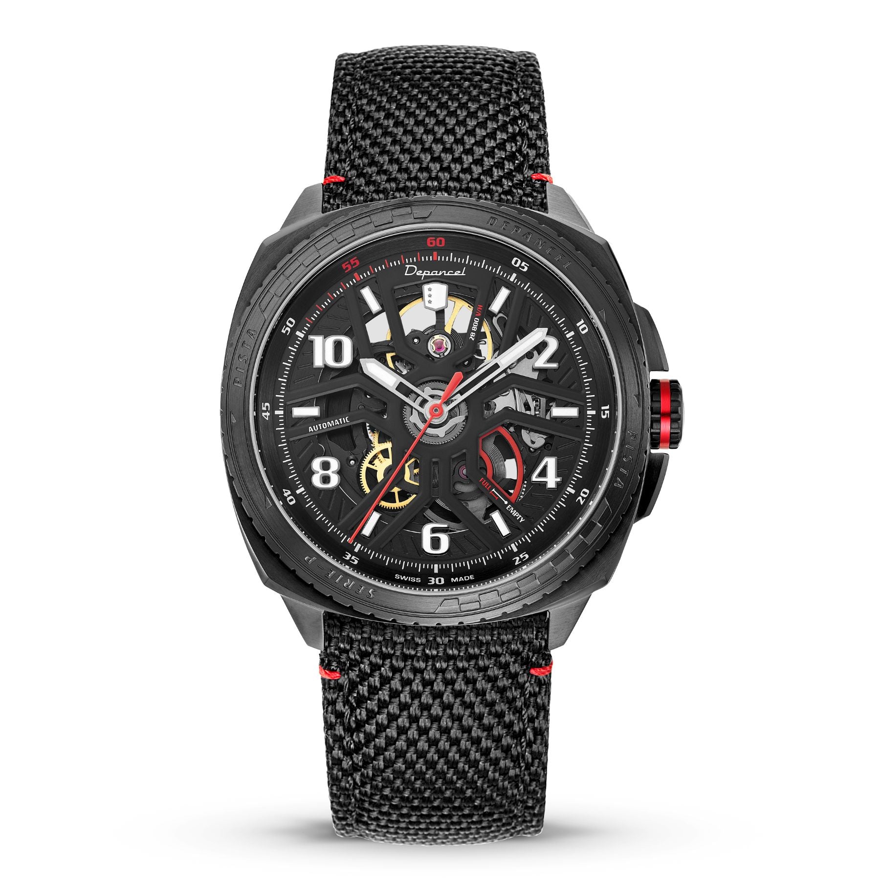 Serie-P - Pista GT - Full Black - montre française homme automatique - Squelette