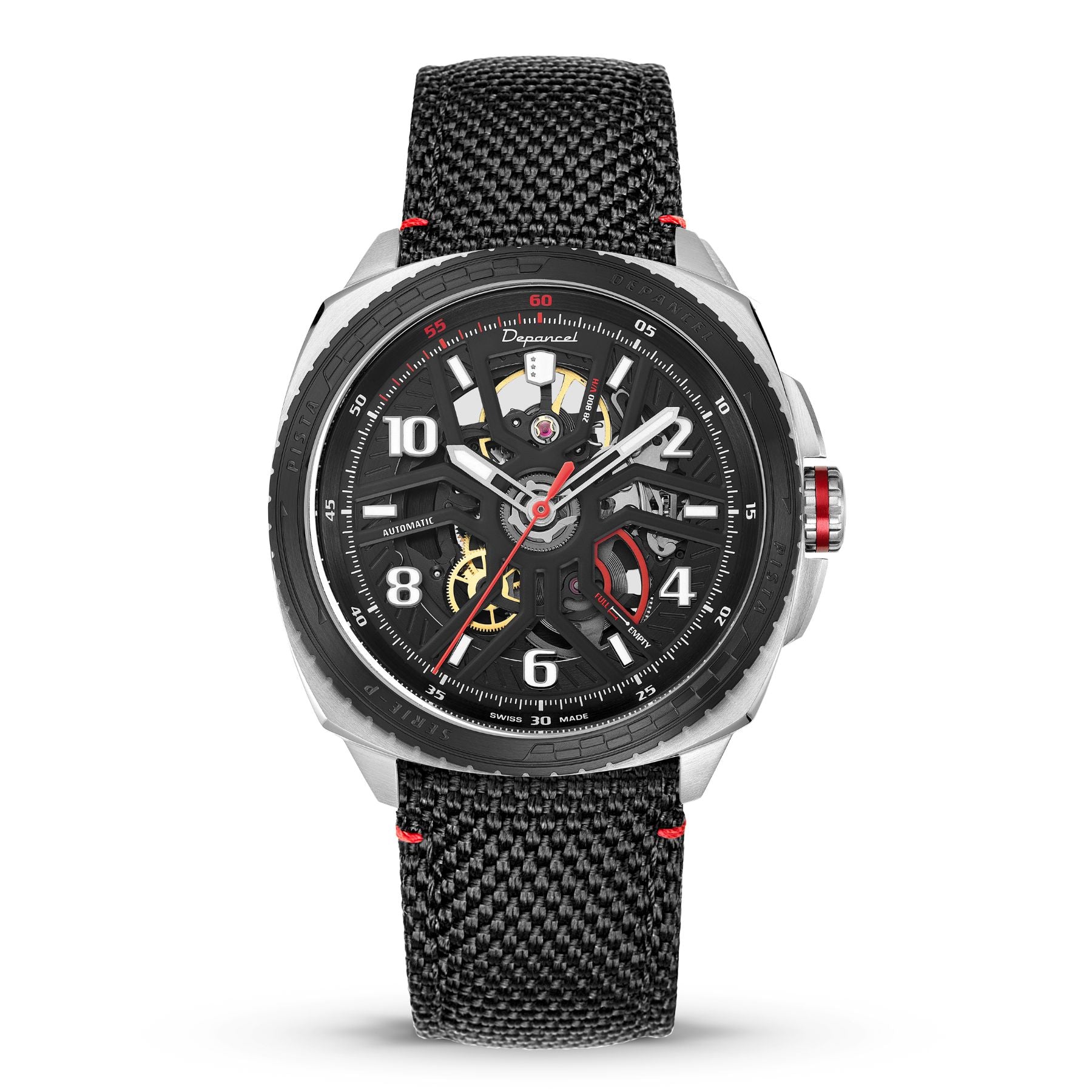 Serie-P - Pista GT - Steel - montre française homme automatique - Squelette