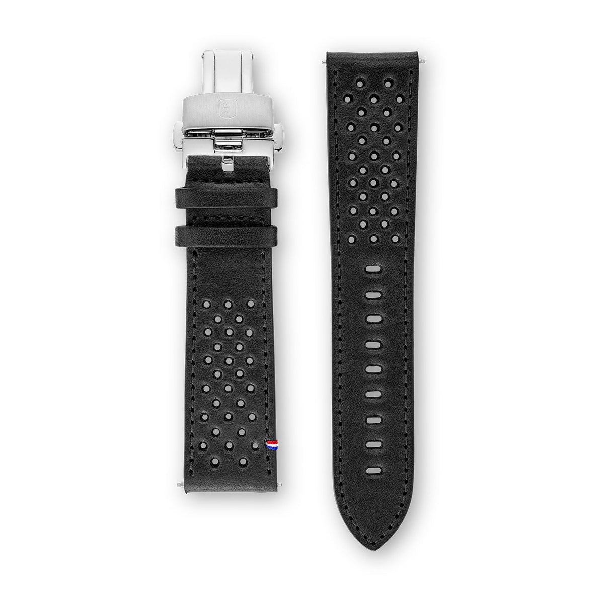 Bracelet Cuir - Racing Noir - 22mm