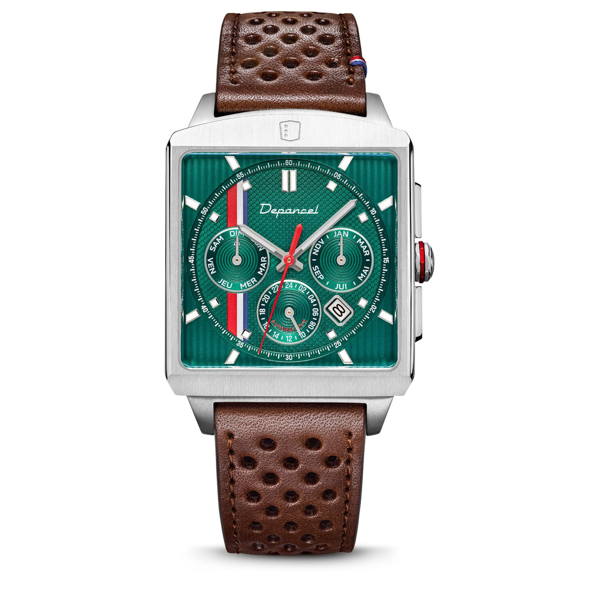 Serie-R-F-back-MetallicGreen-montrefrancaisehommeautomatique-calendriercarre