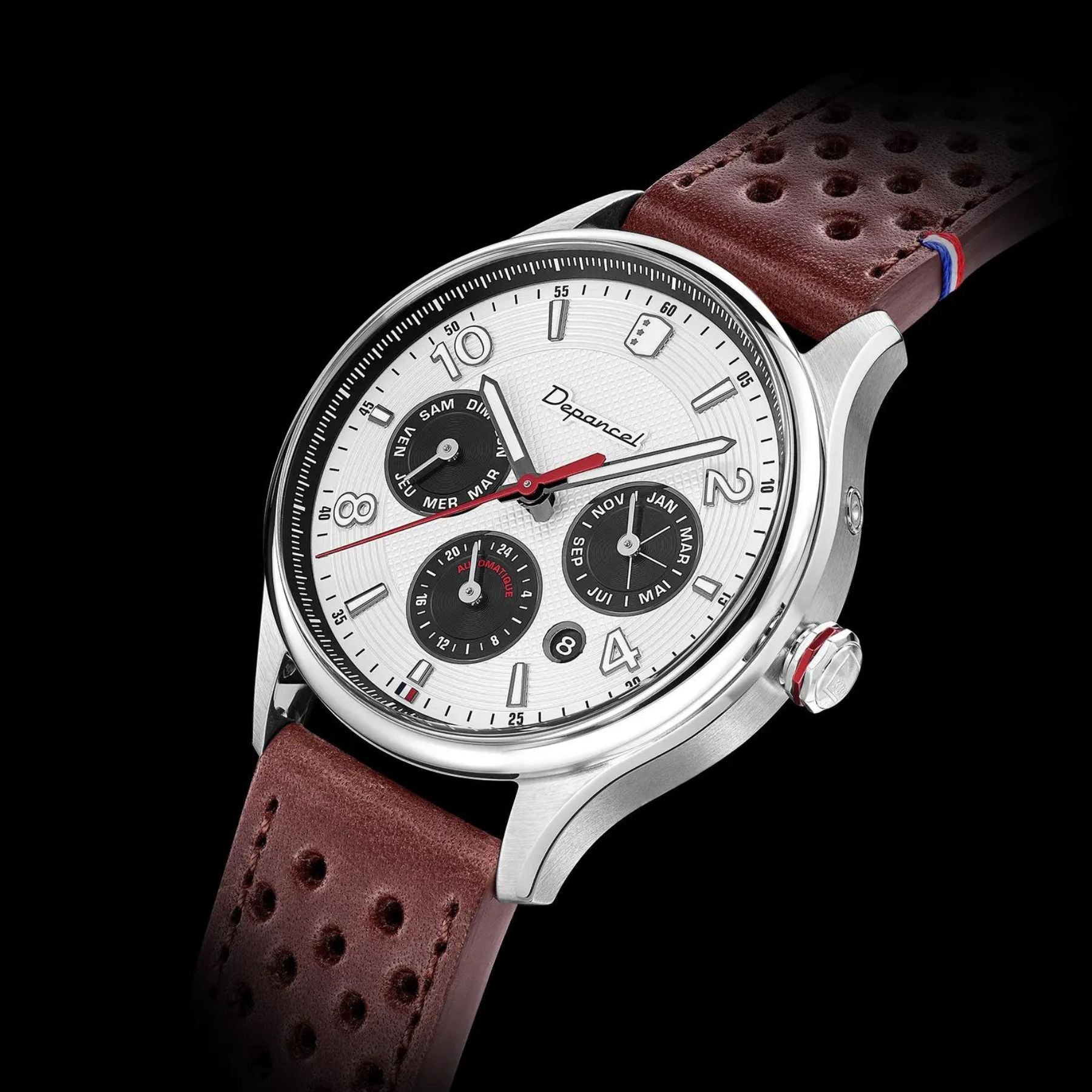 Montre automatique panda Elegance 24h Racing Marron