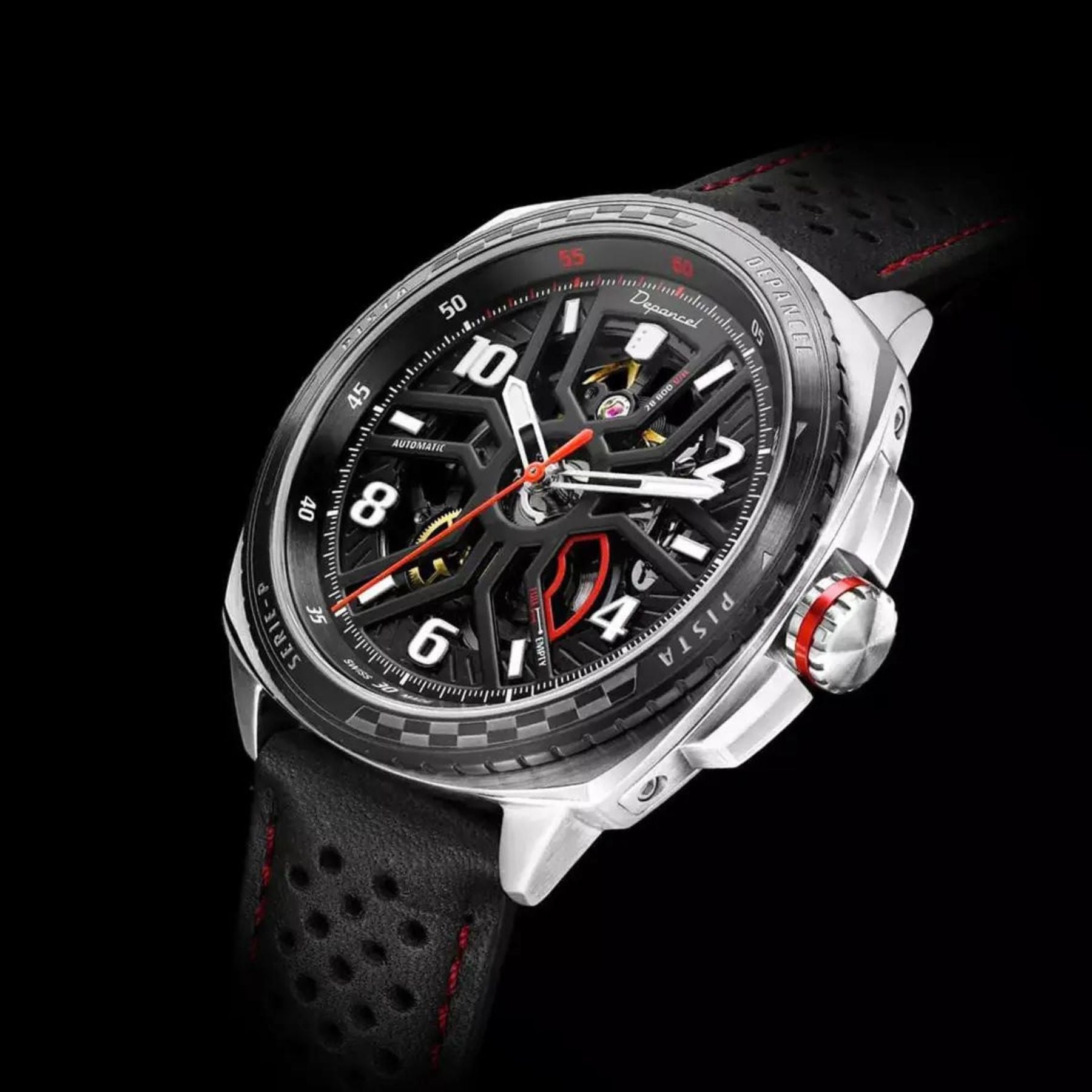 Serie-P - Pista GT - Steel - montre française homme automatique - Squelette