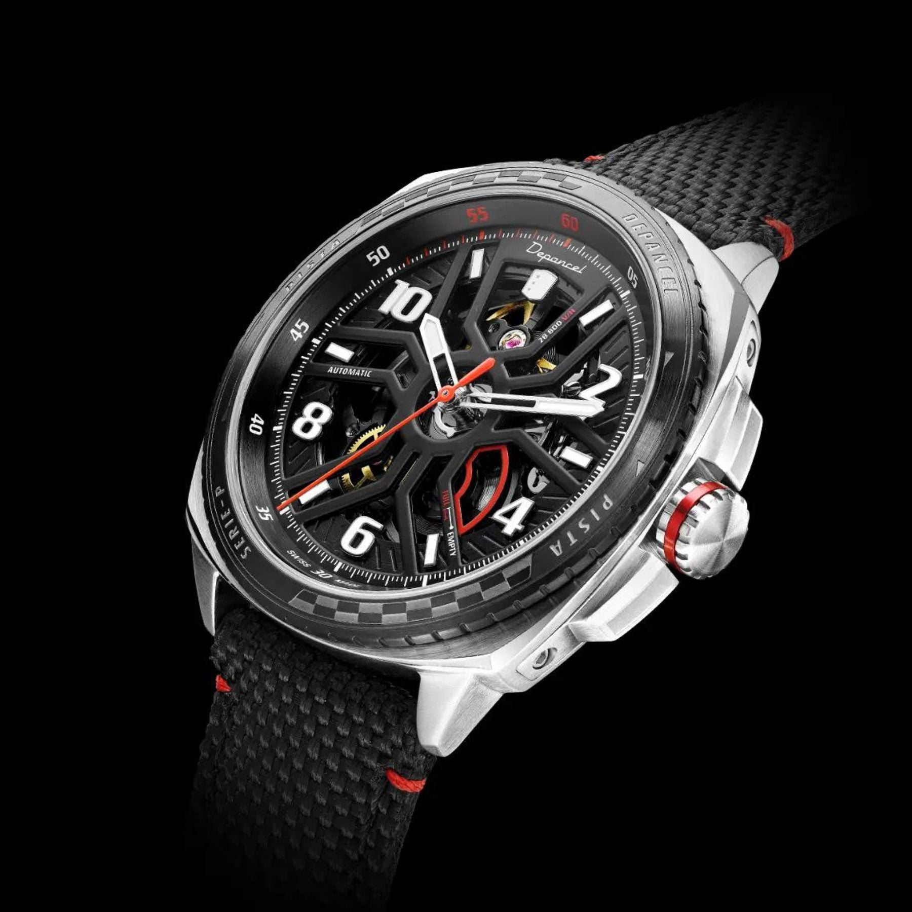 Serie-P - Pista GT - Steel - montre française homme automatique - Squelette