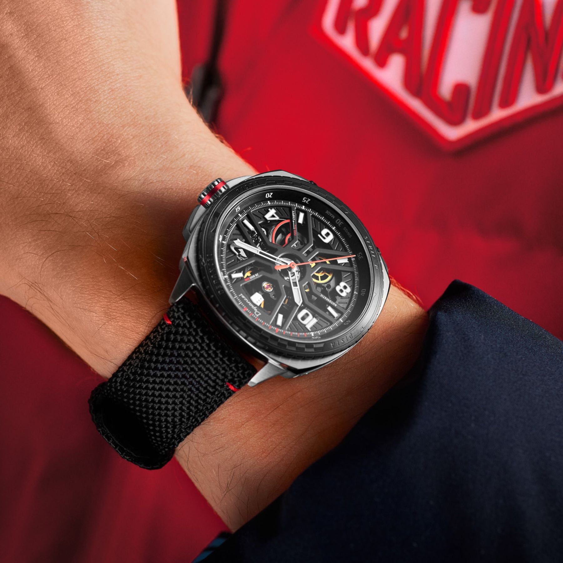 Serie-P - Pista GT - Steel - montre française homme automatique - Squelette