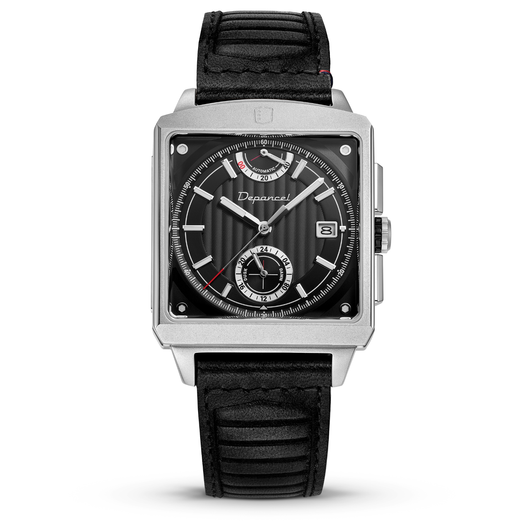 Serie-P - Cruiser - Shadow Black - montre homme carrée française homme automatique - réserve de marche 24h