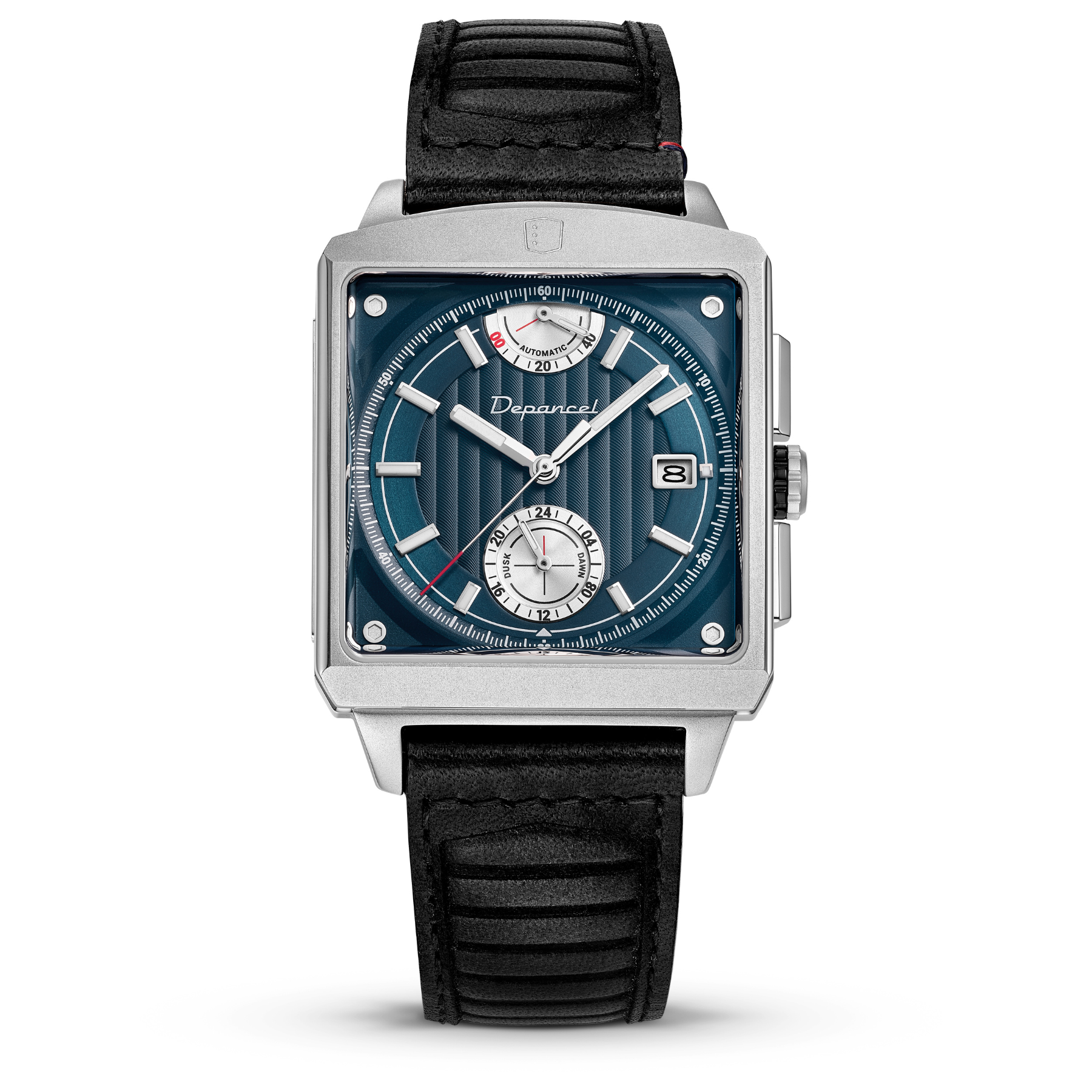 Serie-P - Cruiser - Petrol Blue - montre française homme automatique - carré réserve de marche 24h