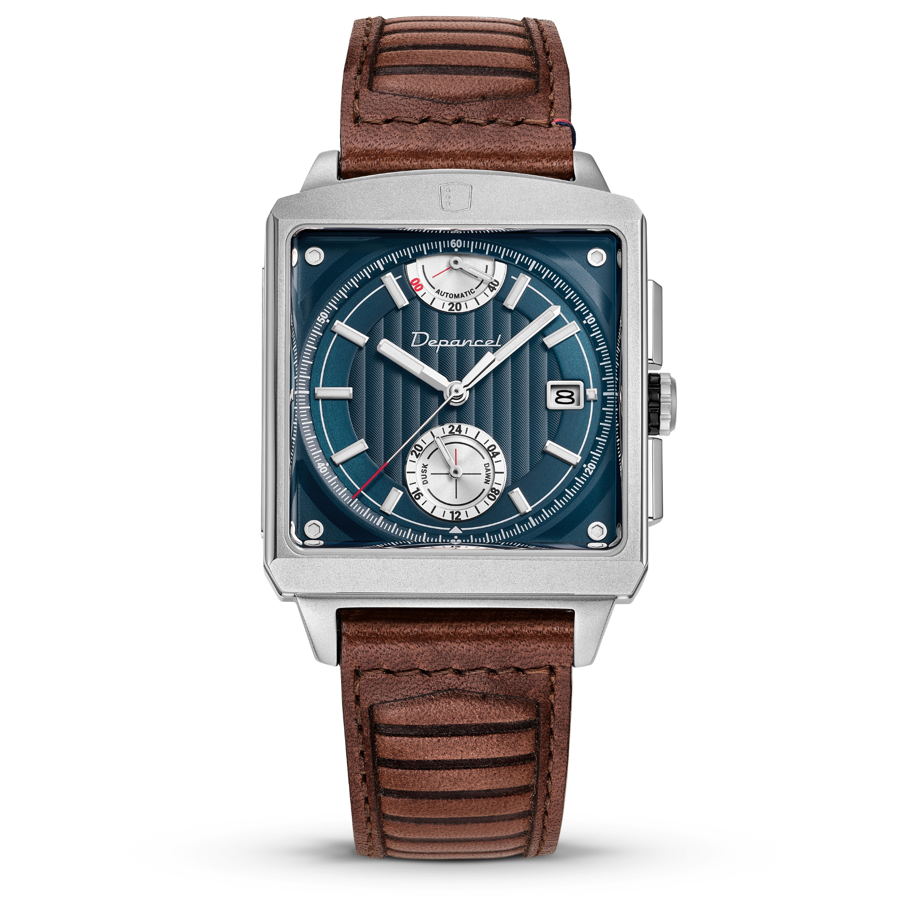 Serie-P - Cruiser - Petrol Blue - montre française homme automatique - carré réserve de marche 24h