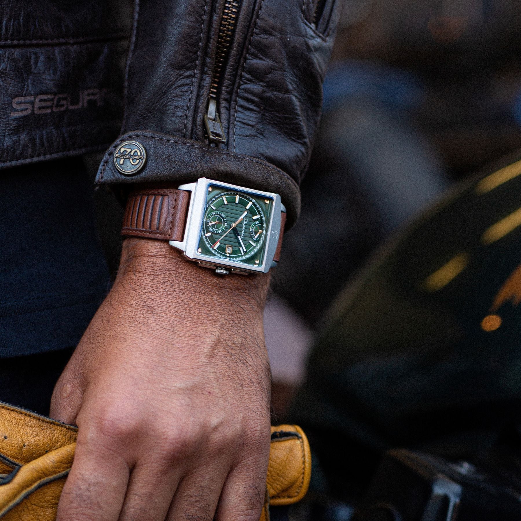 Serie-P - Cruiser - Dark Green - montre française homme automatique - carré réserve de marche 24h