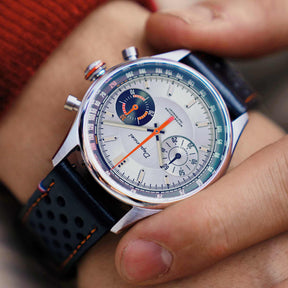 Allure-Chronographe-manuel-cadran-silver-rond-bracelet-noir-montres-francaise-30mm