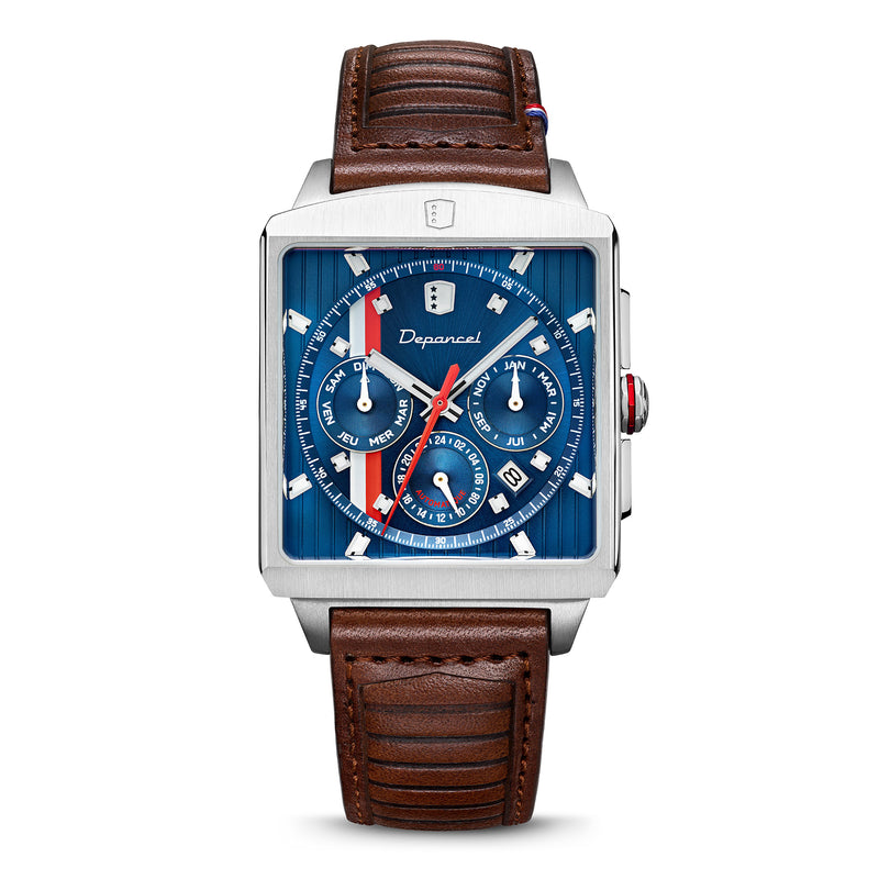 Série-R R01 Calendar - Men's automatic square French watch