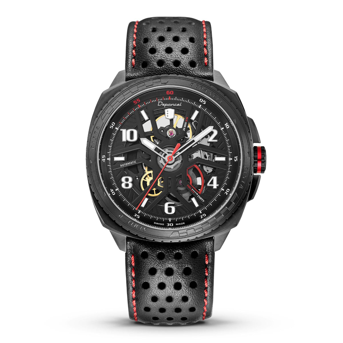 Serie-P  - Pista GT - Full Black - montre française homme automatique - Squelette