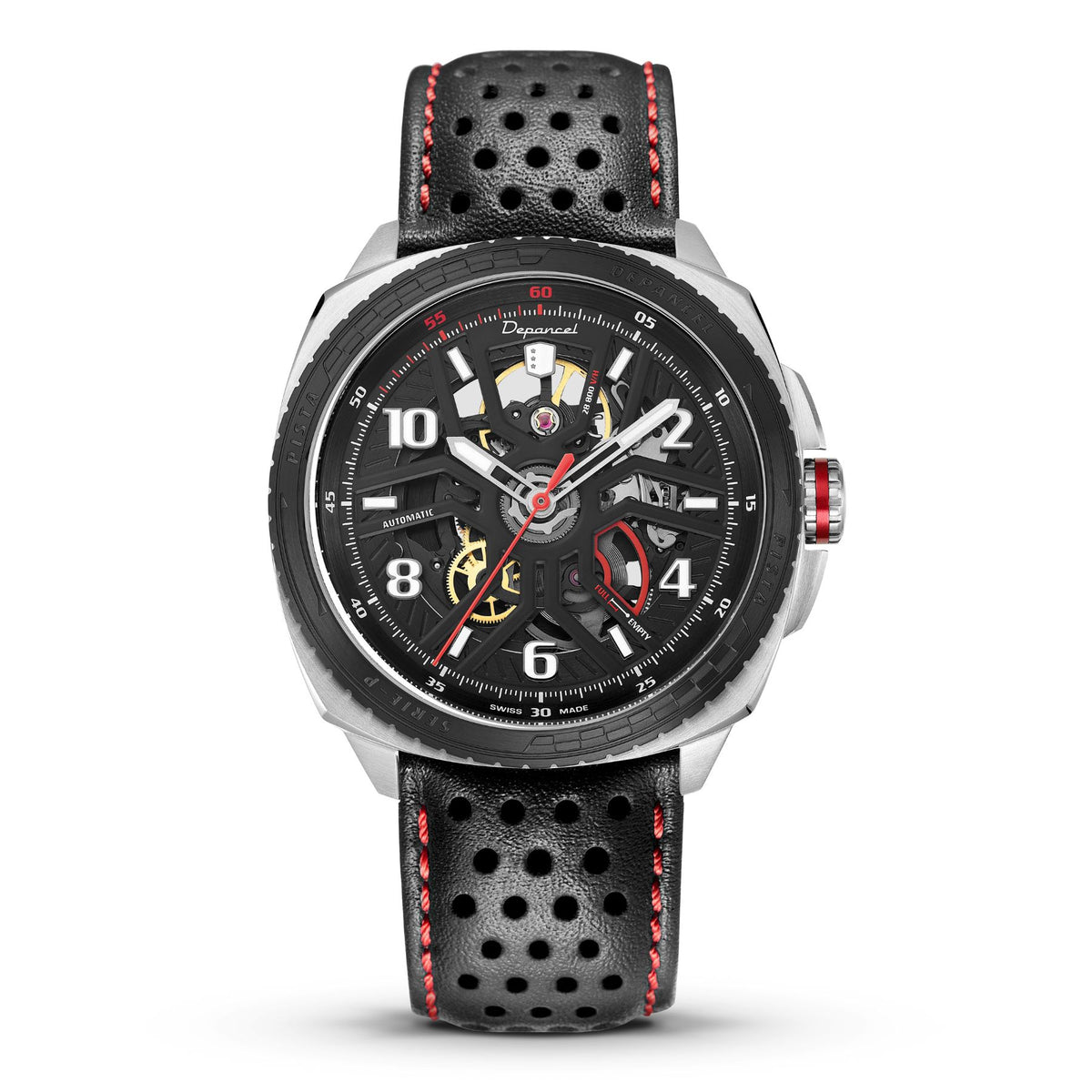 Pista GT Steel Swiss made skeleton men automatic watch