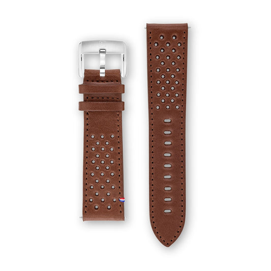 Bracelet Cuir - Racing Marron - 20mm