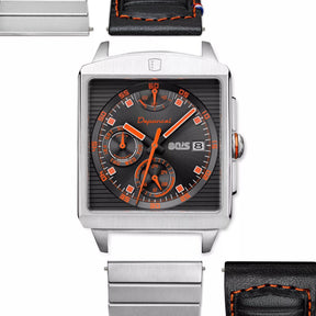 Serie-P - 80s - montre française homme automatique - calendrier carré-bracelets