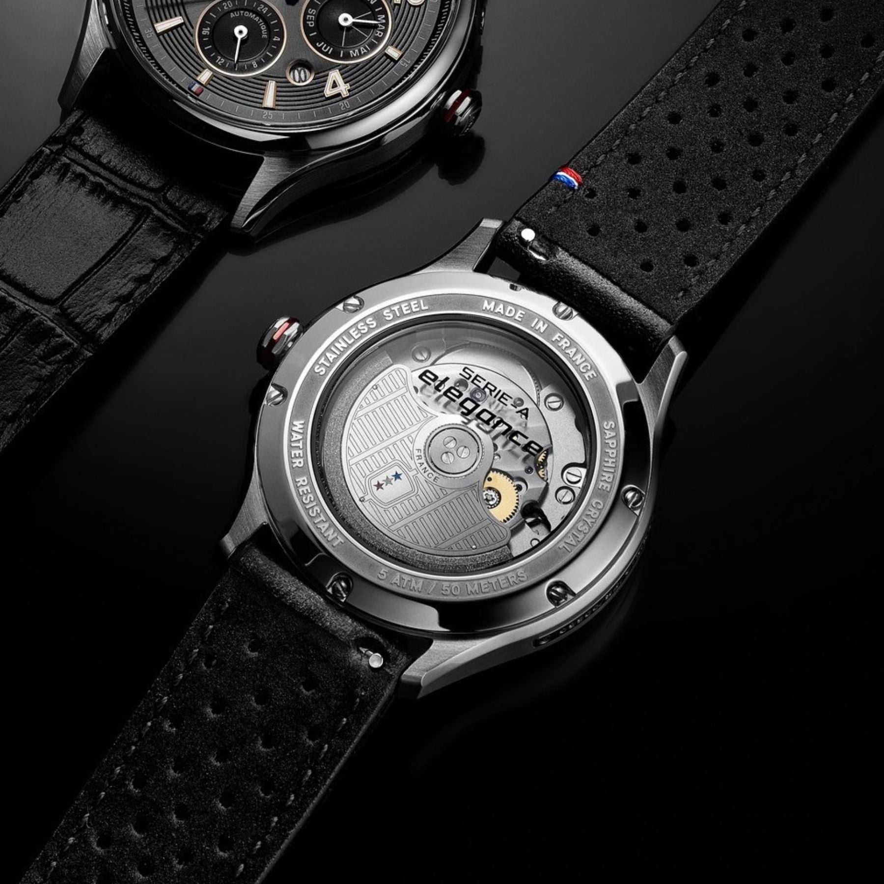 Allure - Elegance 24h - Black - montre française homme automatique - calendrier