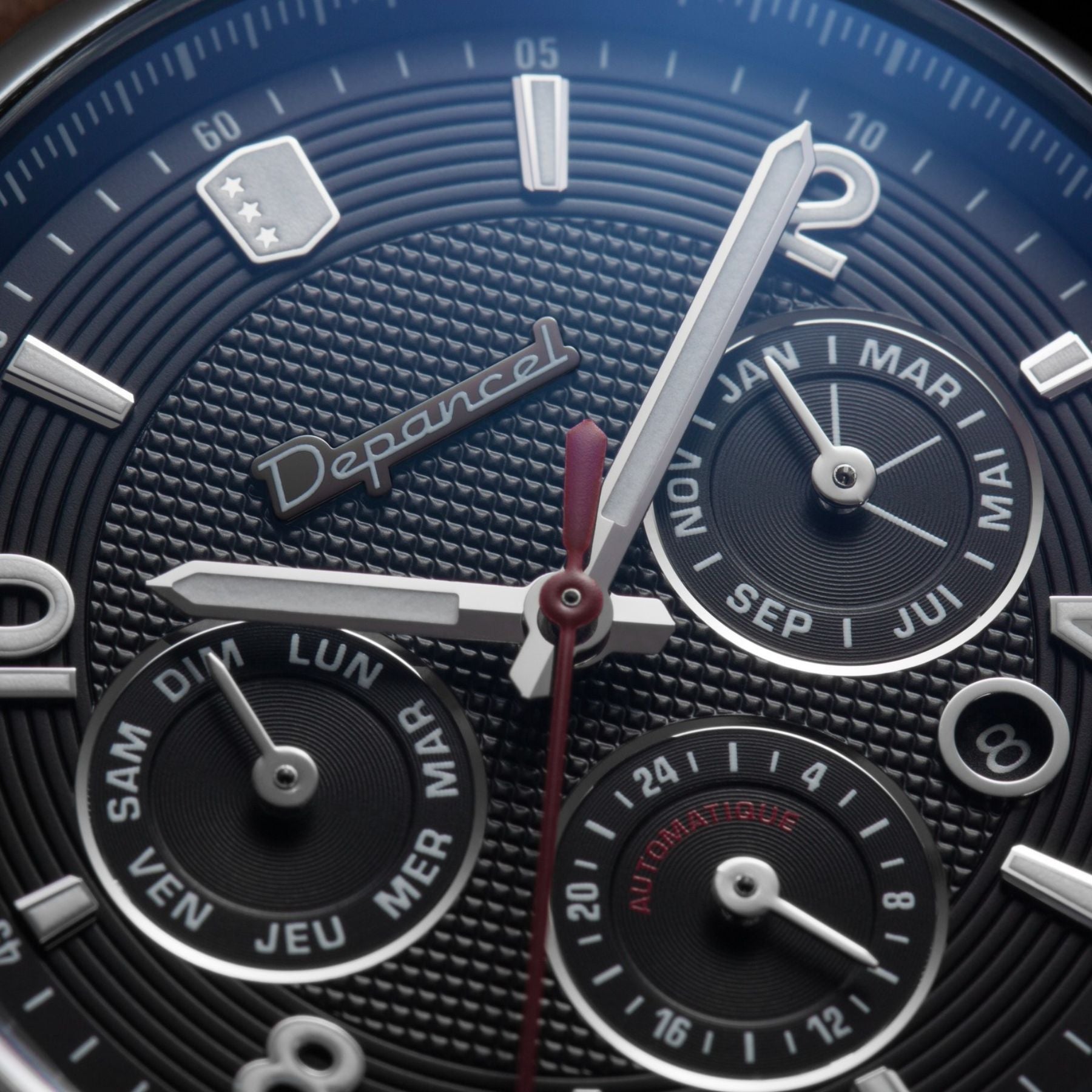 Allure - Elegance 24h - Black - montre française homme automatique - calendrier