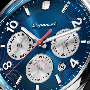 Allure - Elegance 24h - Bleu de France - montre française homme automatique - calendrier