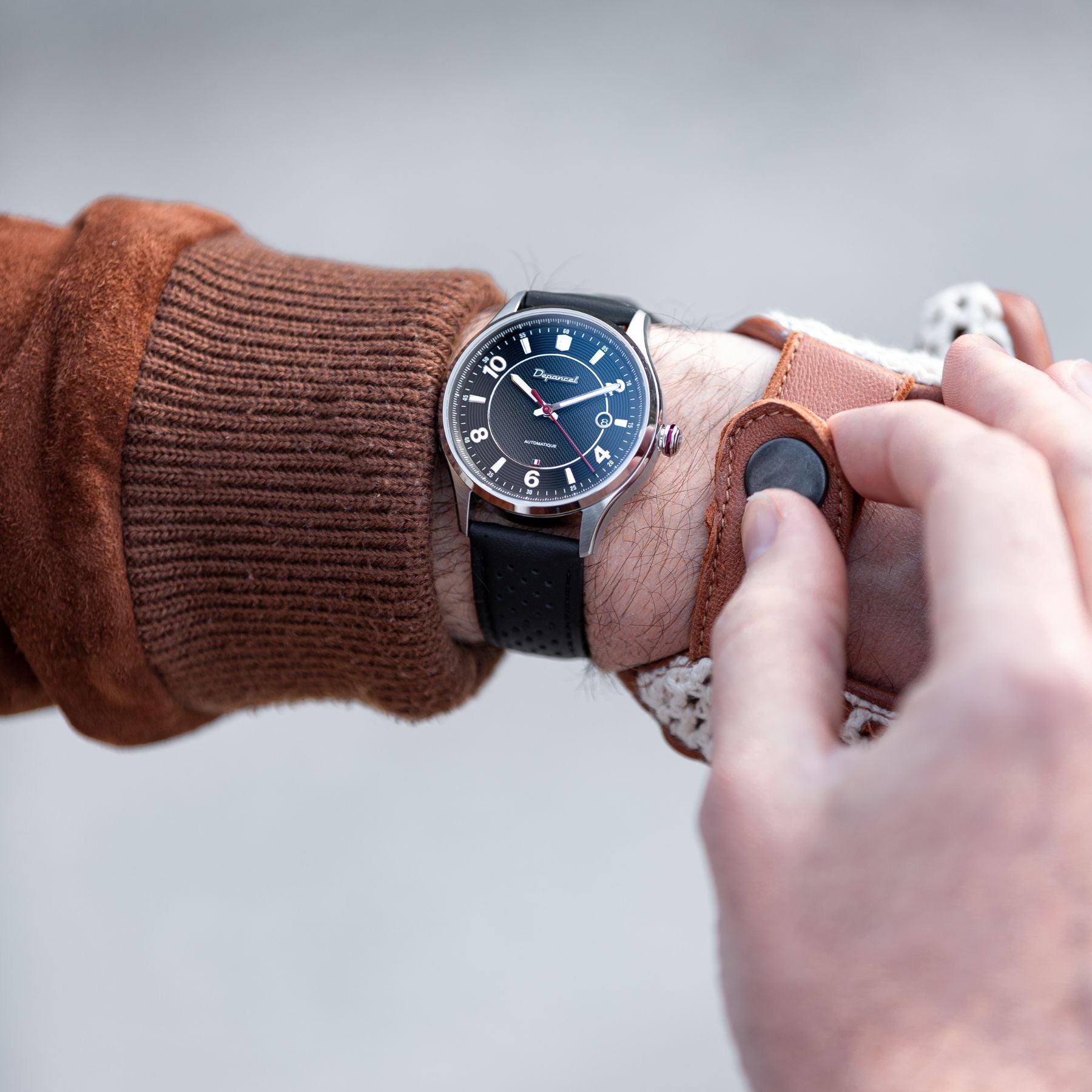 Allure - Elegance 3h - Black - montre française homme automatique 